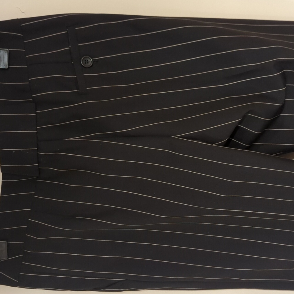 ARMANI women's black wide leg pinstripe pants, size 6 - Picture 6 of 8